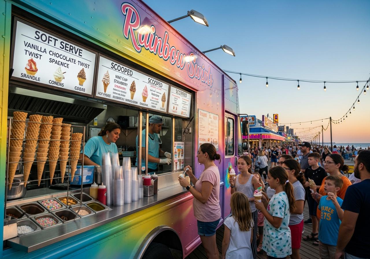 Kona Ice food truck in Evesham