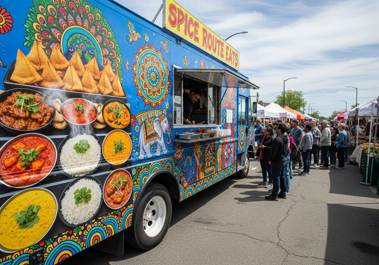 Curry in a Hurry food truck in Millville
